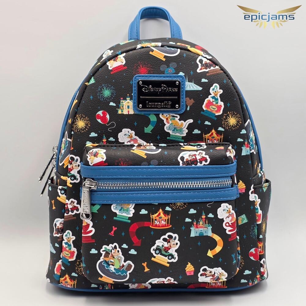 Loungefly Disney Parks Mickey Mouse and Friends Disneyland Mini Backpack New